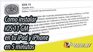 Como Instalar iOS 11 en iPad y iPhone [upl. by Meluhs]