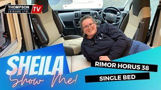 Sheila Show Me Rimor Horus 38 Single Bed  How To Campervan Demo [upl. by Enileme]