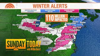 Major Nor’easter Expected To Impact 110 Million With Heavy Snow Rain Winds  Sunday TODAY [upl. by Rorie]