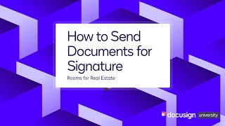 Docusign Rooms How to Send Documents for Signature [upl. by Keeryt]