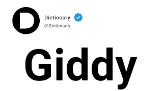 Giddy Meaning In English [upl. by Yennej]