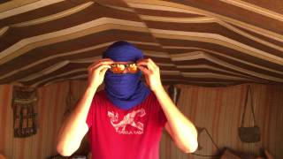 How to put on a shesh  Erg Chigaga Luxury Desert Camp Morocco [upl. by Ecile786]