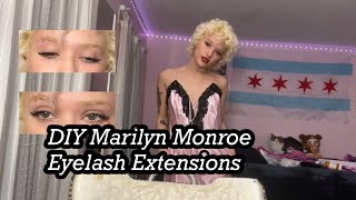 Marilyn Monroe lash extensions at home CHEAP [upl. by Ikiv]