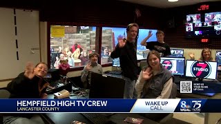 3 2 1 Hempfield High TV Crew share a Wake Up Call for WGAL News 8 Today [upl. by Nemracledairam]