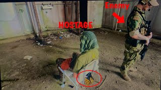 Taken HOSTAGE at Airsoft Milsim Novritsch DMR gameplay [upl. by Elletsirk]