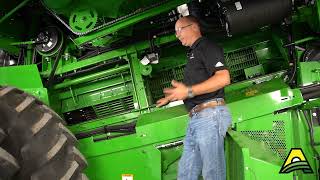 John Deere S700 Material Balance Precleaner Shoe Augers [upl. by Oirad]