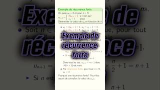 Exemple de raisonnement par recurrence forte cpge maths pcsi mpsi [upl. by Amatruda]