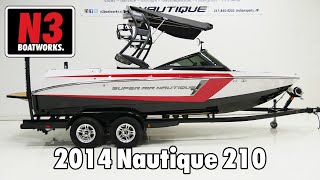 2014 Nautique 210  Victory RedOnyx Black  Walk Through  N3 Boatworks [upl. by Luella]