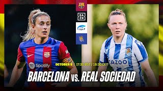 FC Barcelona vs Real Sociedad  Liga F 202324 Matchday 4 Full Match [upl. by Kerrin485]