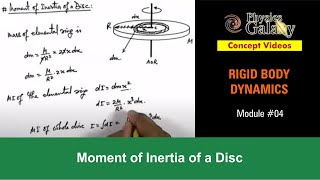 Class 11 Physics  Rigid Body Dynamics  4 Moment of Inertia of a Disc  For JEE amp NEET [upl. by Eilak]