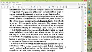 Solution polymerization [upl. by Tema639]