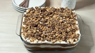 Easy No Bake Chocolate Toffee Cake [upl. by Azelea36]