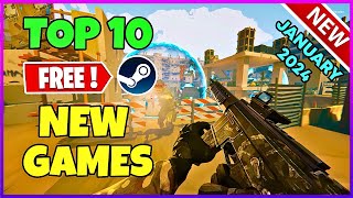 TOP 10 NEW Free Steam Games to Play January 2024 [upl. by Timms]