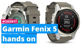 Garmin Fenix 5 preview al CES 2017  Hardware Upgrade [upl. by Idou178]