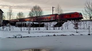 Schwindegg ad Goldach mit Südostbayernbahn und Ludmillas im Schnee  km 547 ⛄ [upl. by Yrtsed]