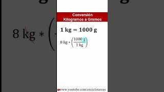 Conversión de kilogramos a gramos kg a g – parte 2 [upl. by Florio]