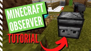 Minecraft OBSERVER Tutorial With 3 FARM Examples [upl. by Orapma]