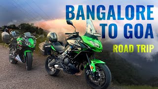 Bangalore to Goa  Road Trip on Kawasaki Ninja amp Versys  Amboli Ghats [upl. by Yelreveb]