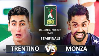 Semifinals of Italian Super Cup 2024  Itas Trentino vs Vero Volley Monza [upl. by Odrawde]