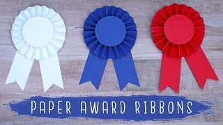 Paper Award Ribbon Rosette Tutorial [upl. by Willey536]