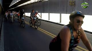 Cruce del túnel en bicicleta  Medanos Bikes Paraná [upl. by Ahsimrac]