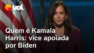 Quem é Kamala Harris Vice é apoiada por Biden para candidatura nos EUA [upl. by Neerol436]