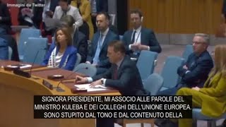 «Dite che l’Ucraina è corrotta ma Navalny ha dimostrato quanto sia onesta la Russia» all’Onu [upl. by Pippa]