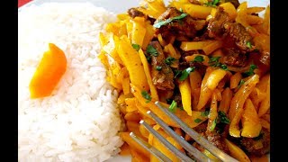 COCINA PERUANA  OLLUQUITO CON CARNE  DELICIOSO [upl. by Westfall]