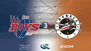 Les Boys v Rebels  Div 3  26th November  IceHQ Rec League ice hockey [upl. by Enyar]