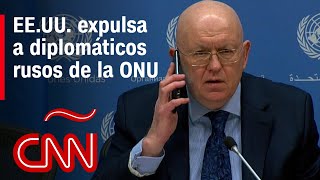 Así se enteró el embajador de Rusia ante la ONU que EEUU lo expulsó junto a más diplomáticos [upl. by Forras]