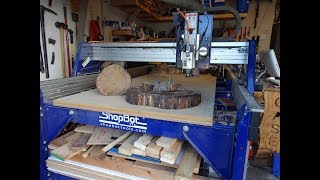 Flatten a Log Slab with ShopBot CNC  Will it work [upl. by Yhotmit661]