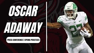 RB Oscar Adaway spring football press conference  South Carolina [upl. by Avika]