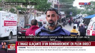 Limage glaçante dun bombardement en plein direct à Rafah [upl. by Docilu]