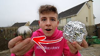 I made a FOIL BALL and IT ACTUALLY WORKS MirrorPolished Japanese Foil Ball Challenge DIY [upl. by Felecia]