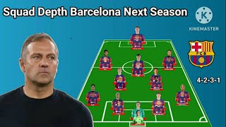 Squad Depth Barcelona Under Hansi Flick Season 20242025  Update 24 May 2024 [upl. by Powel]