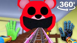 Cute Smiling Critters Ride Roller Coaster in VR Poppy 3 360 [upl. by Ahsiugal311]