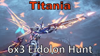 Titania 6x3 Warframe 18 Eidolons in 1 Night Cycle Unairu Wisp DPS Volt POV [upl. by Moureaux]