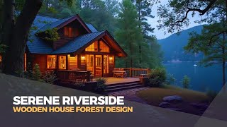 Perfect Serene Riverside Wooden House Forest Design [upl. by Peednas]