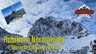 Rubihorn Winterbesteigung Saisonstart 202223 Ende November [upl. by Kern]