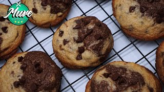 Galletas MARMOLADAS con chispas de CHOCOLATE DELICIOSAS  Muve Flavors [upl. by Acina]