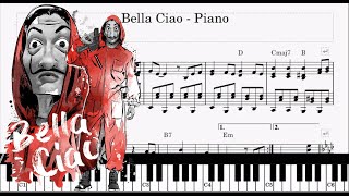 Bella Ciao Piano – Misc Traditional Tutorial Piano Sheets Score [upl. by Griffie]