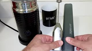 Nespresso Aeroccino 3 vs Hand Frother Review Comparison amp Demonstration [upl. by Emia802]