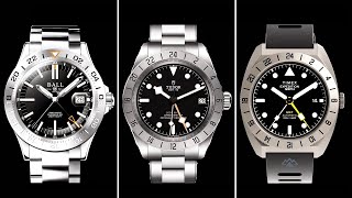 5 Affordable Automatic Explorer GMT Watches [upl. by Evod]