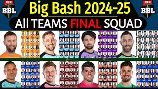 Big Bash League 202425 All Teams Final Squad  All Teams Final Squad BBL 20242025  BBL 20242025 [upl. by Lamak]