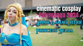 Cinematic Cosplay Amaii as Princess Zelda  Polymanga 2024 [upl. by Woehick]