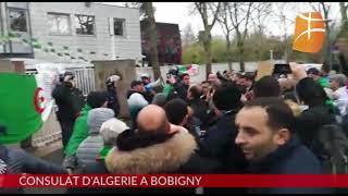 Le rassemblement antiélection se poursuit au Consulat dAlgérie à Bobigny [upl. by Odel]