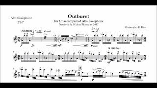 Outburst for Unaccompanied Alto Saxophone Perusal Score [upl. by Atteuqaj]