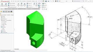 SolidWorks Tutorial for beginners Exercise 63 Revolved Boss base and cut [upl. by Enelak]