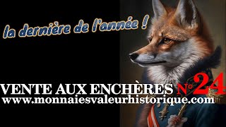 N°24 VENTE AUX ENCHÈRES NUMISMATIQUE PROFESSIONNELLE Live commissaire priseur bon plan achat [upl. by Acsehcnarf238]