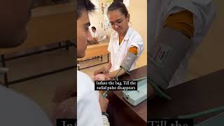 Blood Pressure Measurement Palpatory Methodshortsindia navsari anatomy bloodpressure [upl. by Lirbaj267]